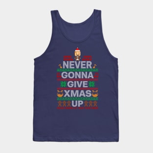 Funny Cute 80's Retro Music Winter Ugly Christmas Sweater Meme Tank Top